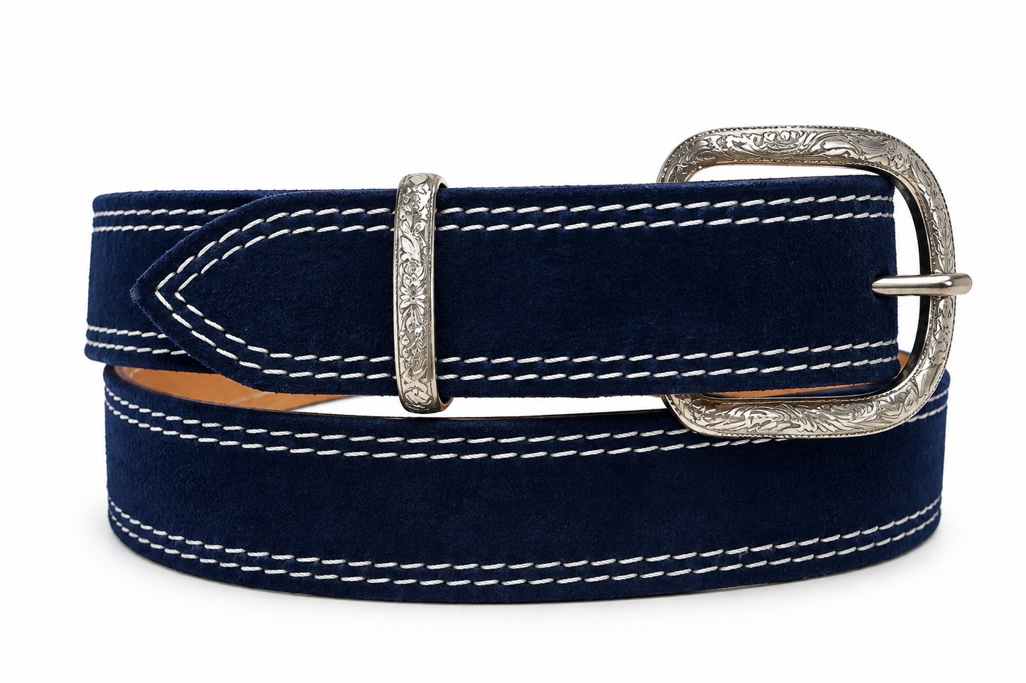 BOUJEE BLUE - DOUBLE STITCH BELT