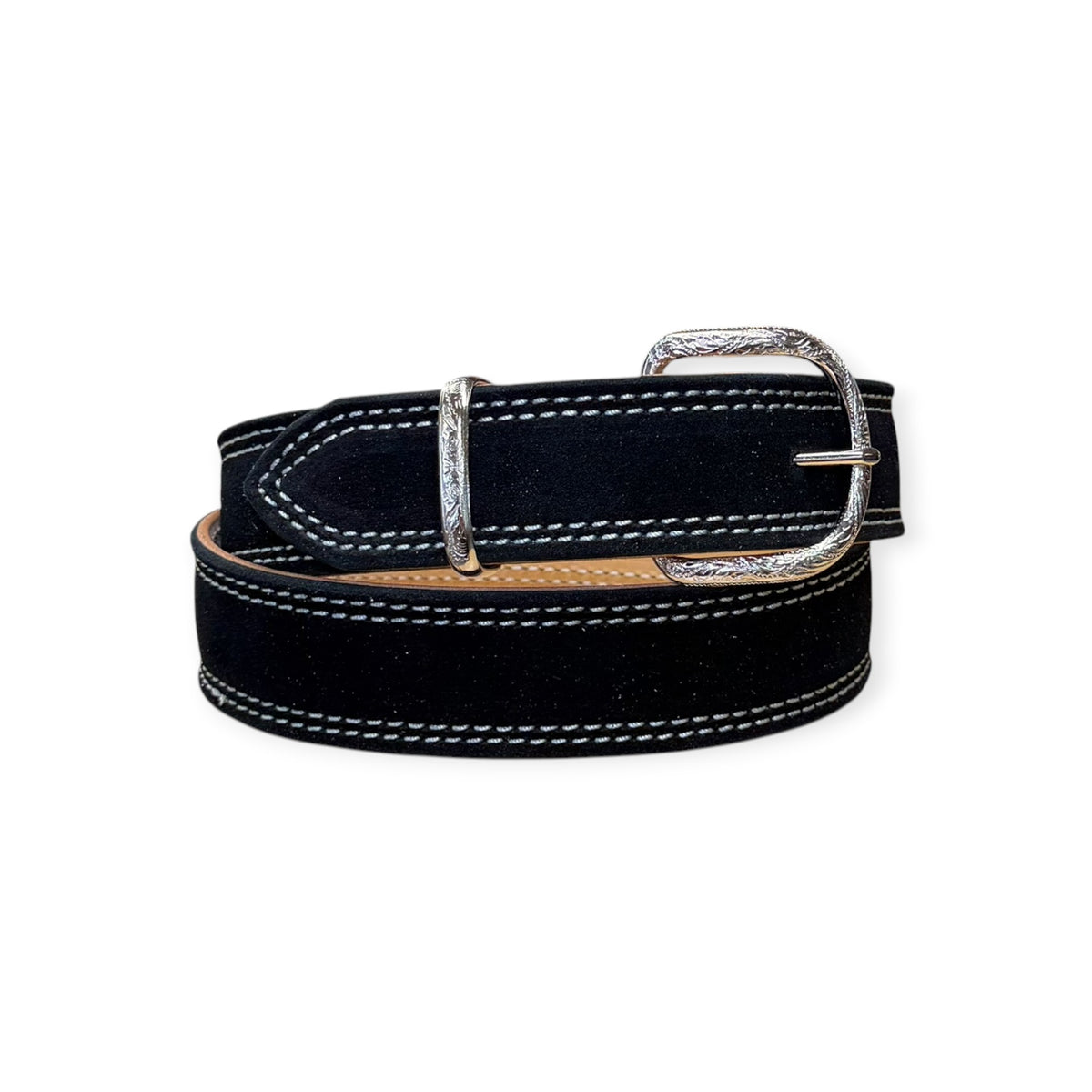 CADILLAC BLACK - DOUBLE STITCH BELT