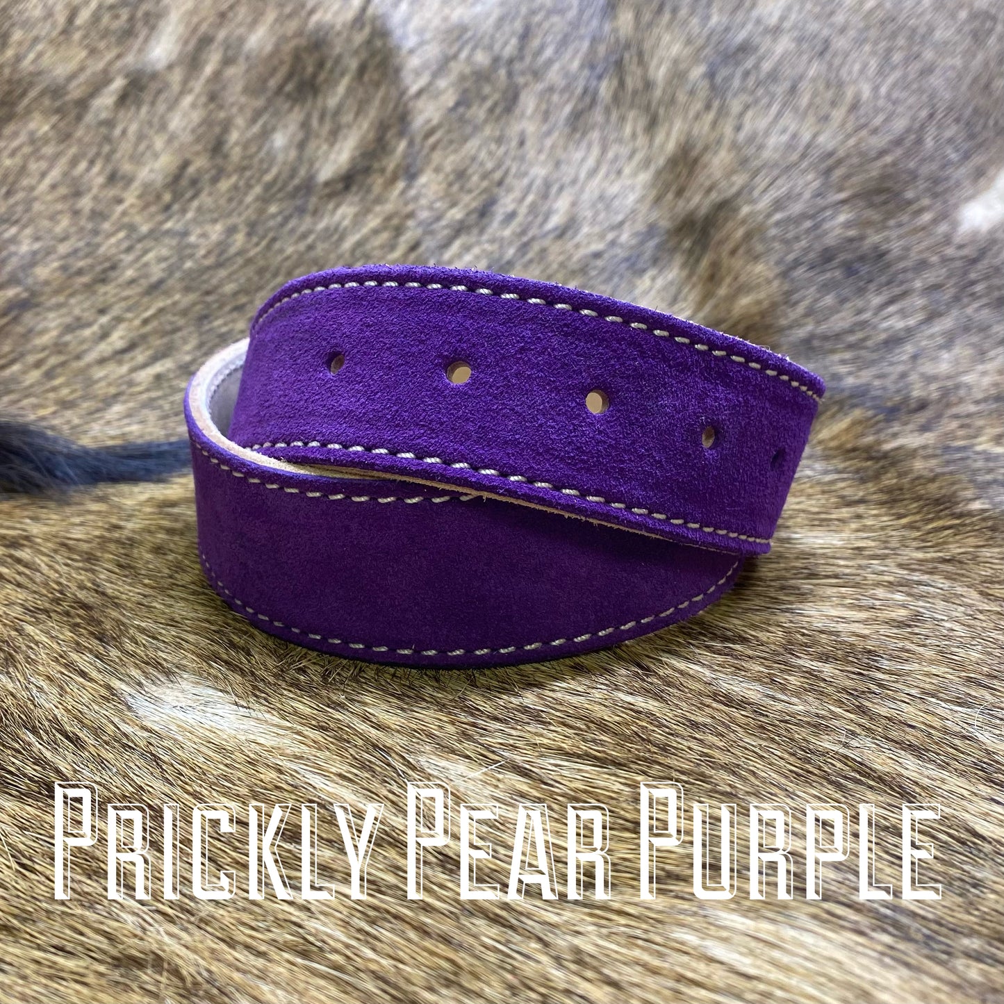 PRICKLY PEAR PURPLE - SINGLE STITCH BELT