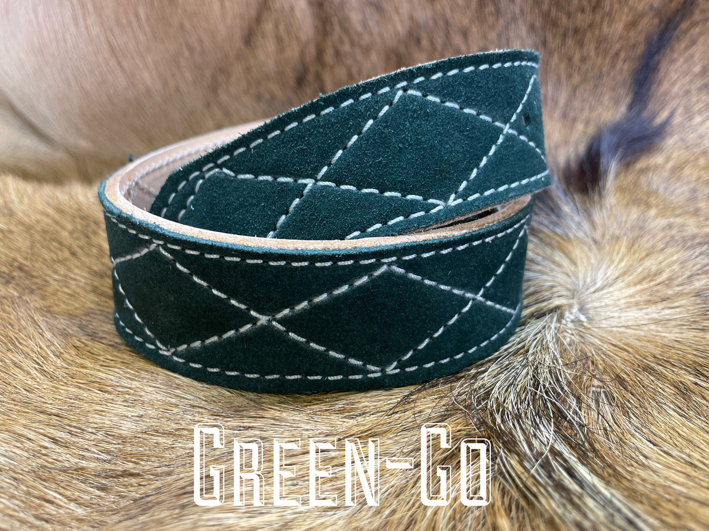GREEN-GO - DIAMOND STITCH BELT