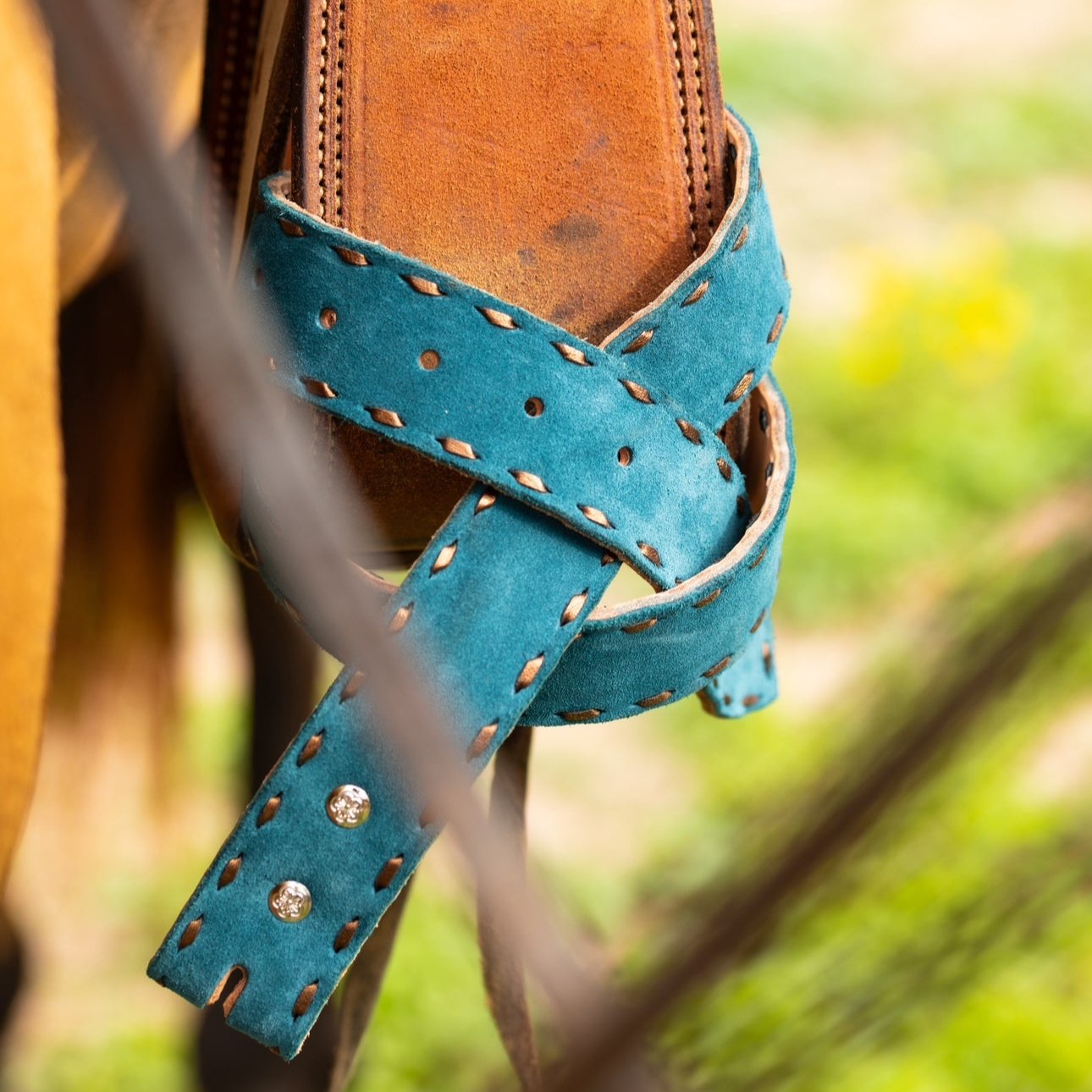 TEJAS TEAL - BRONZE BUCKSTITCH