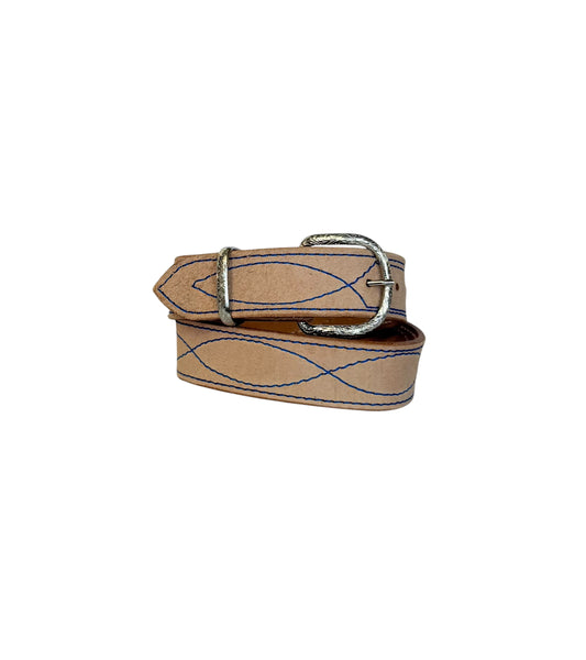 NATURAL VEG TAN ROUGH OUT - RIVER STITCH