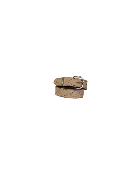 NATURAL VEG TAN ROUGH OUT - DIAMOND STITCH