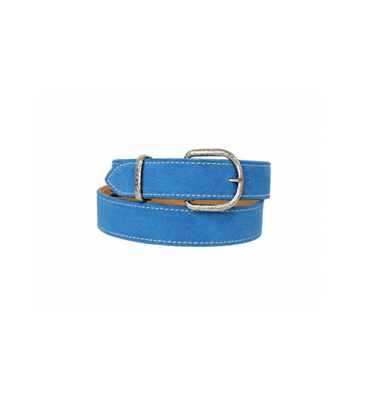 BUCKLE BUNNY BLUE - SINGLE STITCH BELT