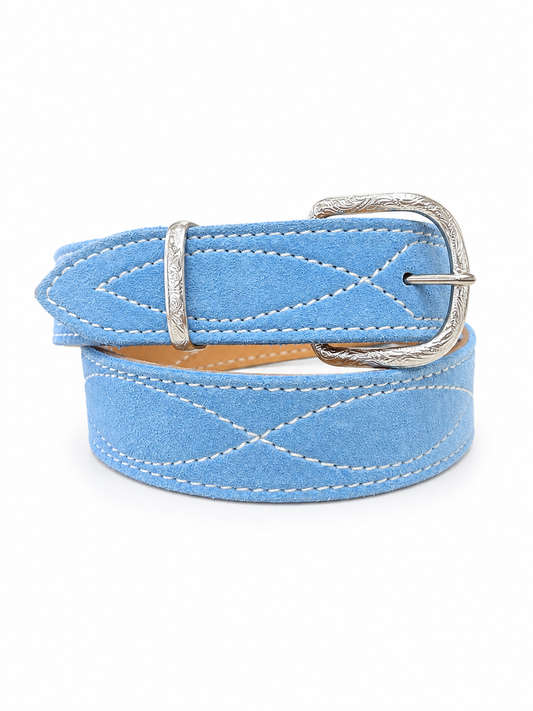 BUCKLE BUNNY BLUE - RIVER STITCH BELT