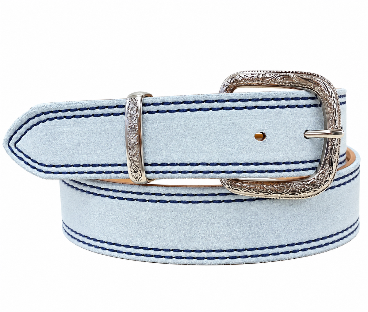 PRAIRIE BLUE - DOUBLE STITCH BELT
