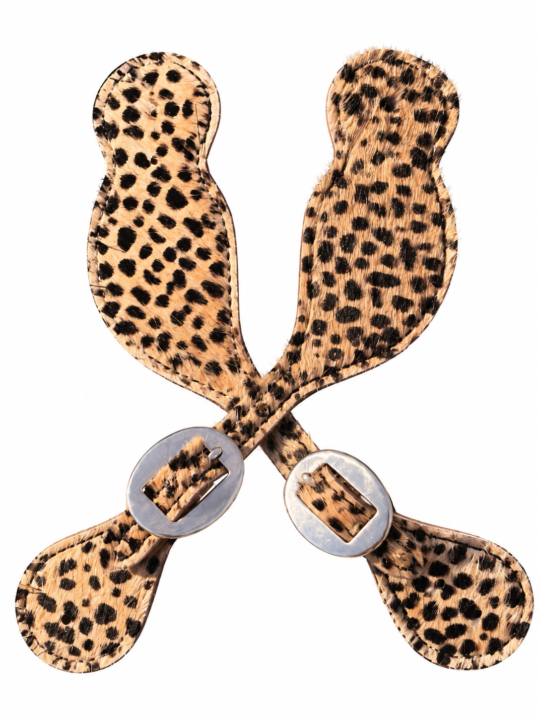 CUSTOM HAIR ON HIDE SPUR STRAPS