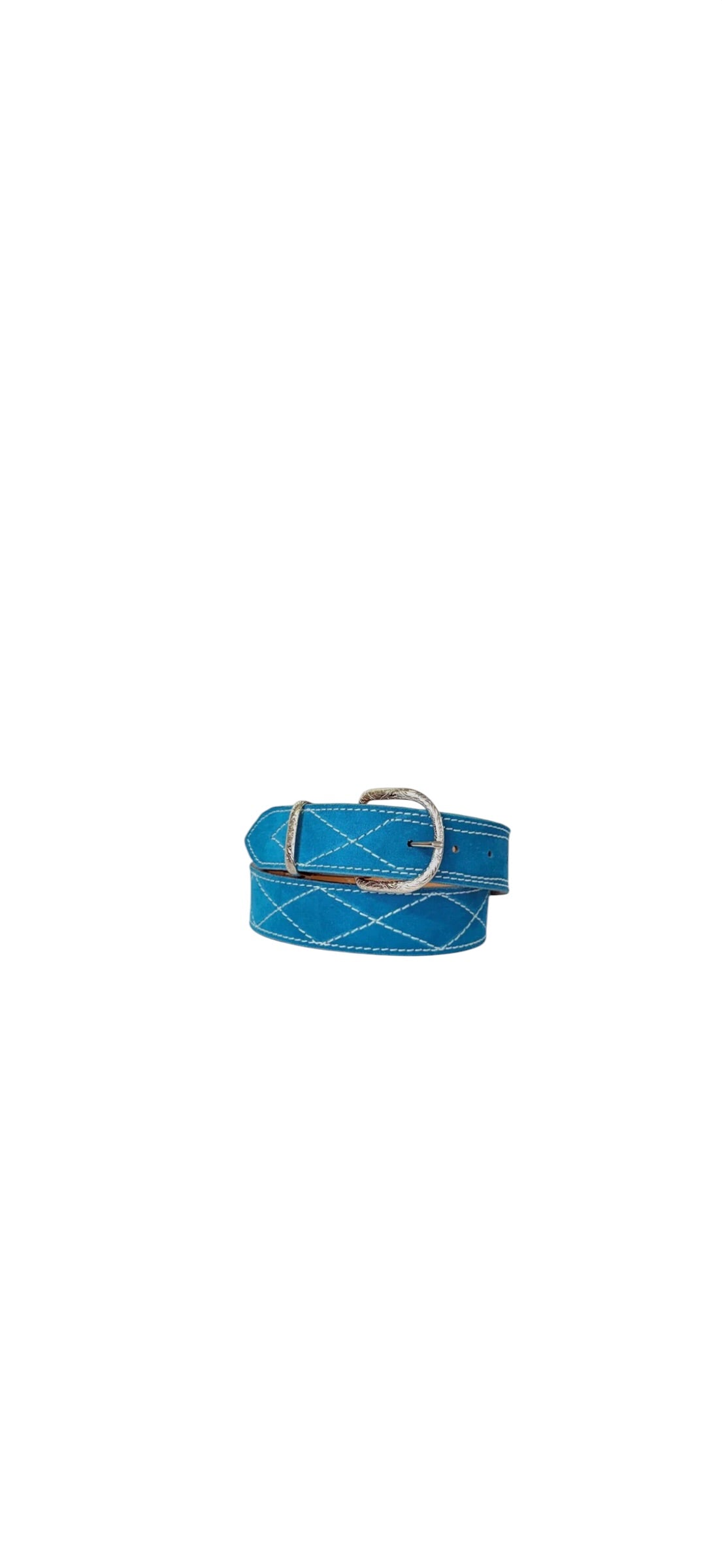 COMAL BLUE - DIAMOND STITCH BELT