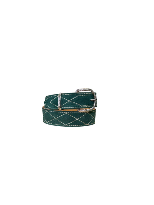 GREEN GO - DIAMOND STITCH BELT