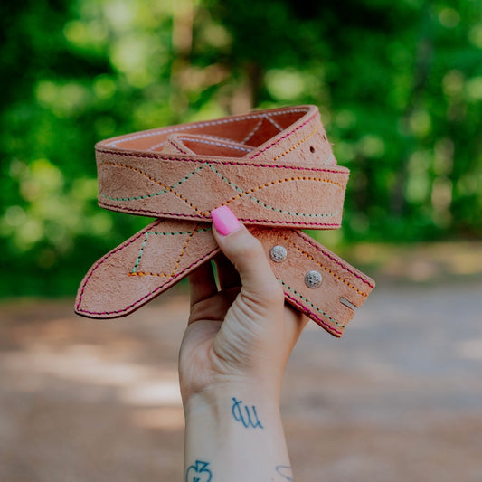 NATURAL VEG TAN ROUGH OUT - SHERBERT GUNSLINGER STITCH