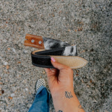 MULTI-COLOR SUEDE PATCHWORK BELT - HAIR ON HIDE