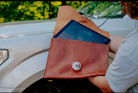 Large iPad Leather Bag
