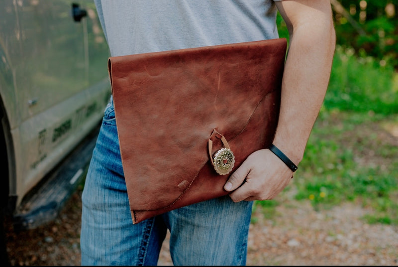 Large iPad Leather Bag