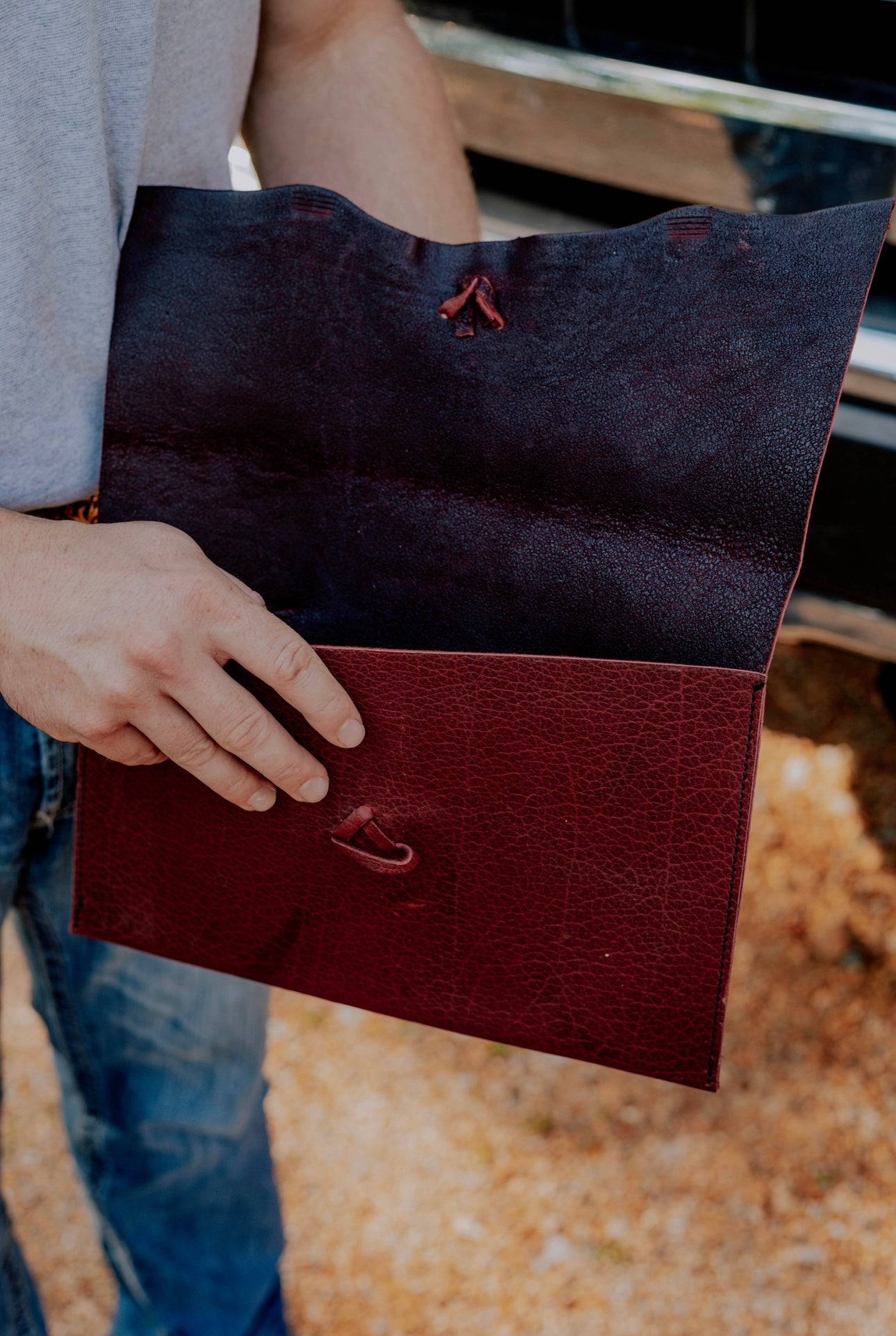 Small iPad Leather Case