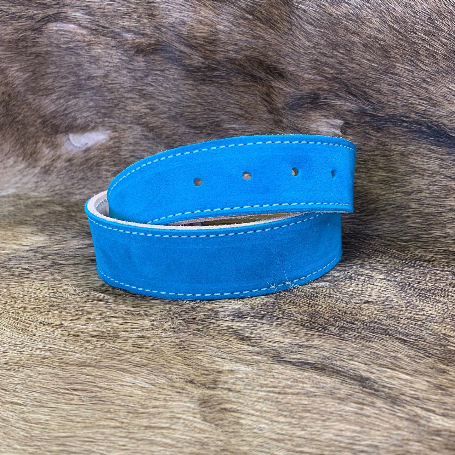 COMAL BLUE- SINGLE STITCH BELT