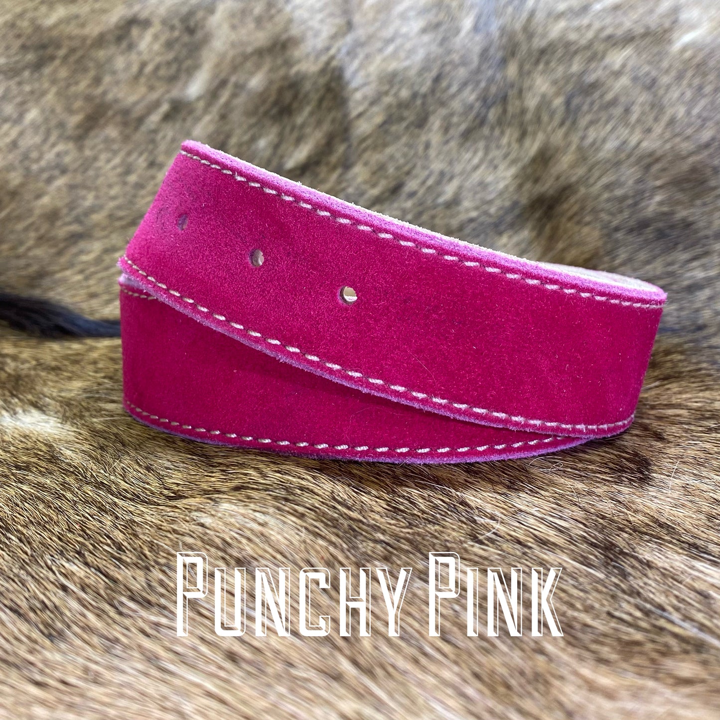 PUNCHY PINK - SINGLE STITCH BELT