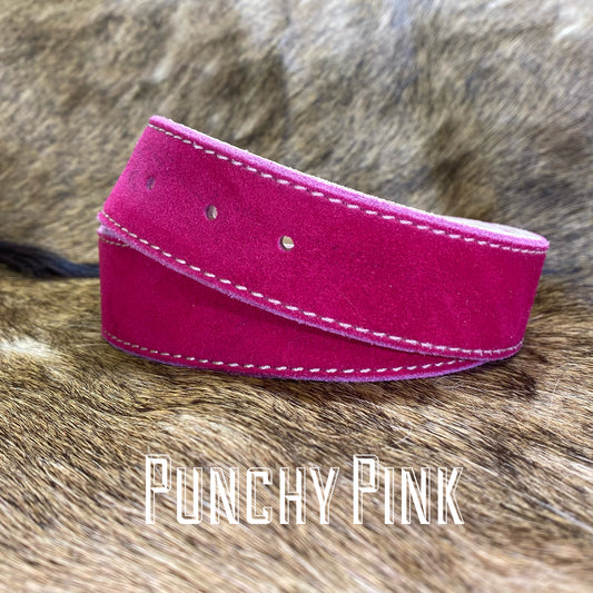 PUNCHY PINK - SINGLE STITCH BELT