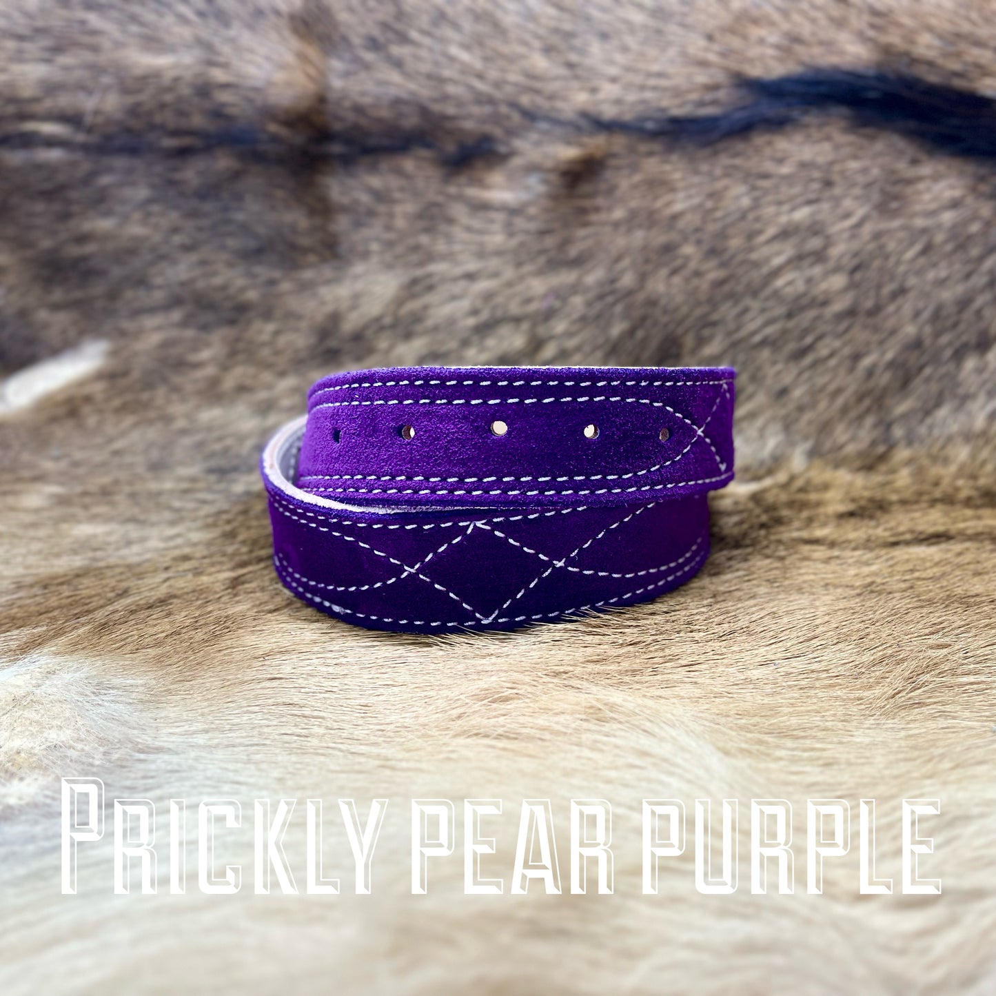 PRICKLY PEAR PURPLE - GUNSLINGER STITCH BELT
