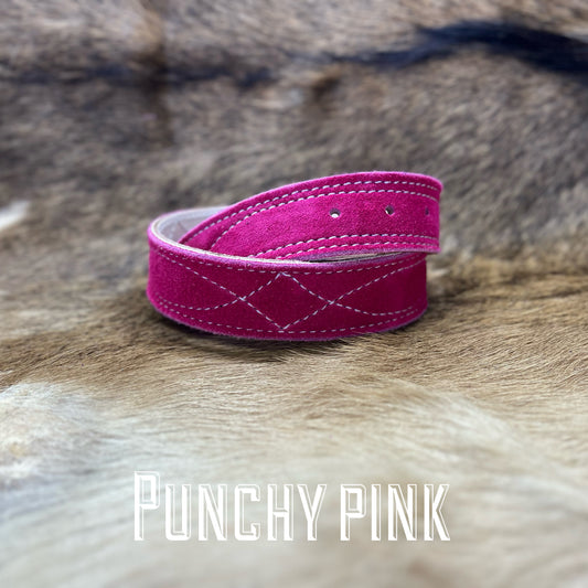 PUNCHY PINK - GUNSLINGER STITCH BELT