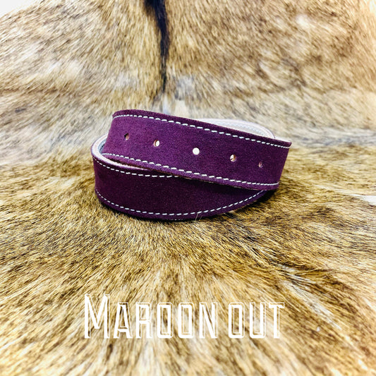 MAROON OUT - SINGLE STITCH BELT