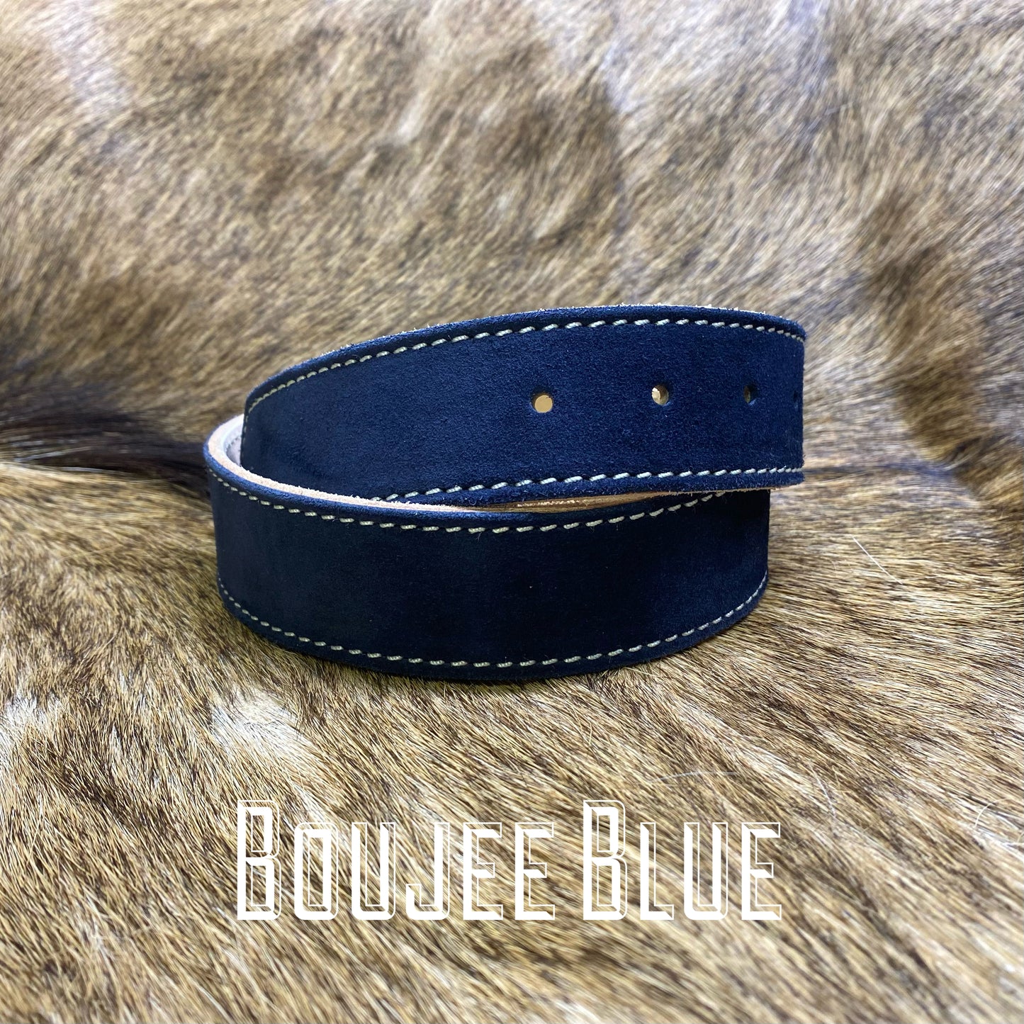 BOUJEE BLUE - SINGLE STITCH BELT